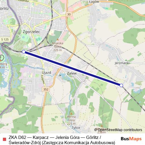 ZKA D62 bus Line Map