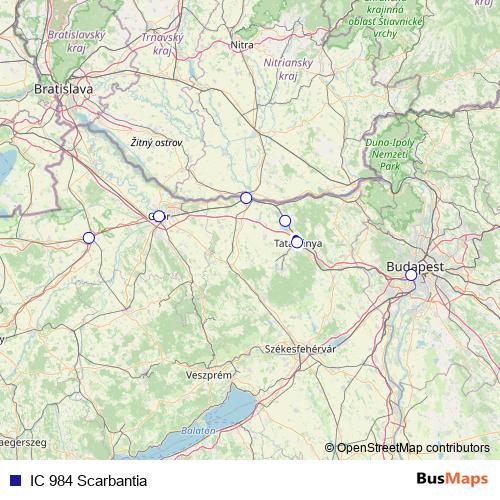 IC 984 Scarbantia rail Line Map