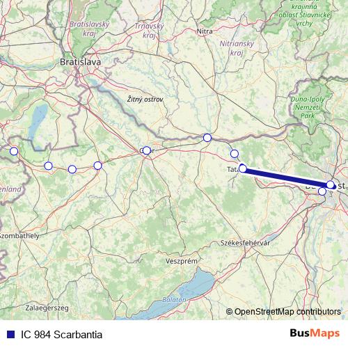 IC 984 Scarbantia rail Line Map