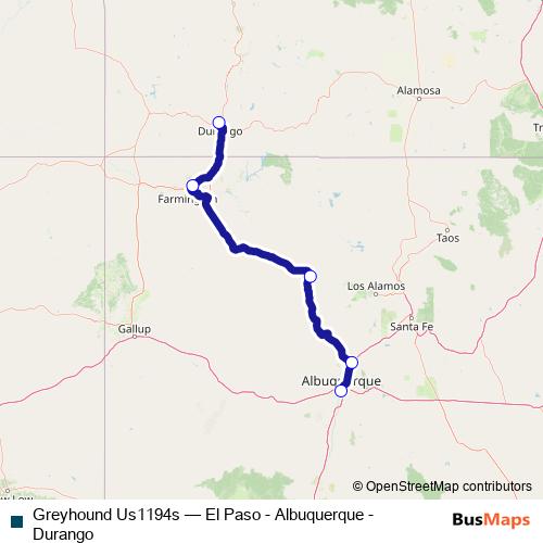 Greyhound Us1194s bus Line Map