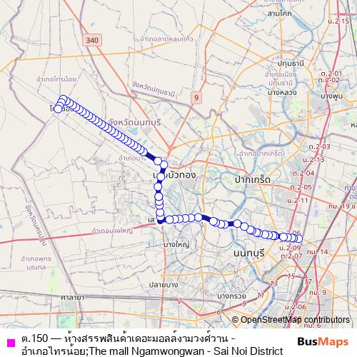 ต.150 bus Line Map