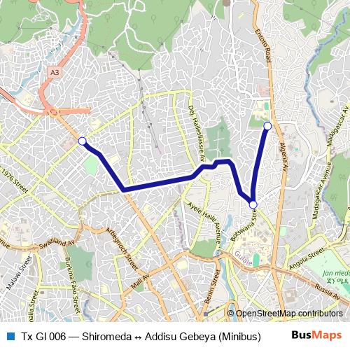Tx Gl 006 bus Line Map