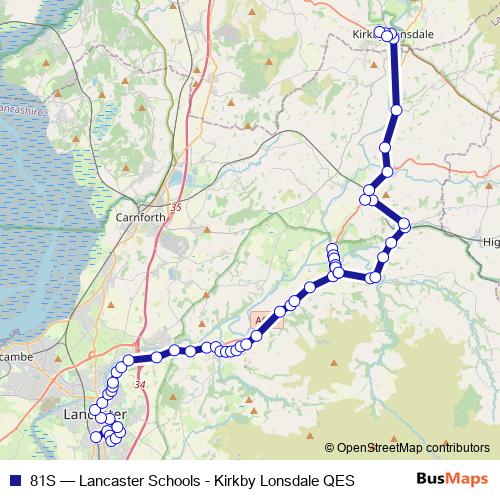 81S bus Line Map