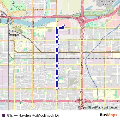 81s bus Line Map