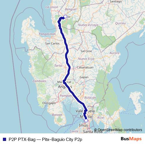 P2P PTX-Bag bus Line Map
