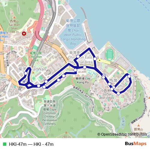 HKI-47m bus Line Map