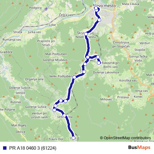 PR A18 0460 3 (61224) bus Line Map