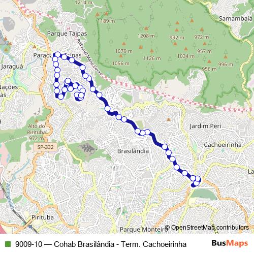 9009-10 bus Line Map