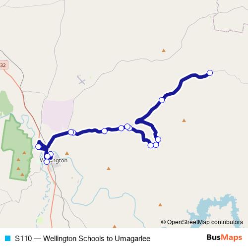 S110 bus Line Map