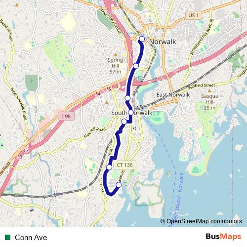Conn Ave bus Line Map