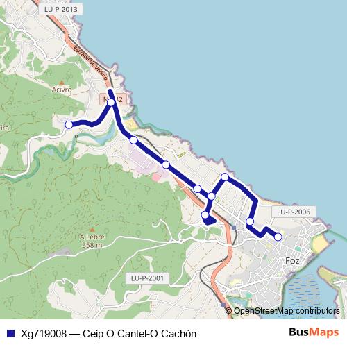 Xg719008 bus Line Map