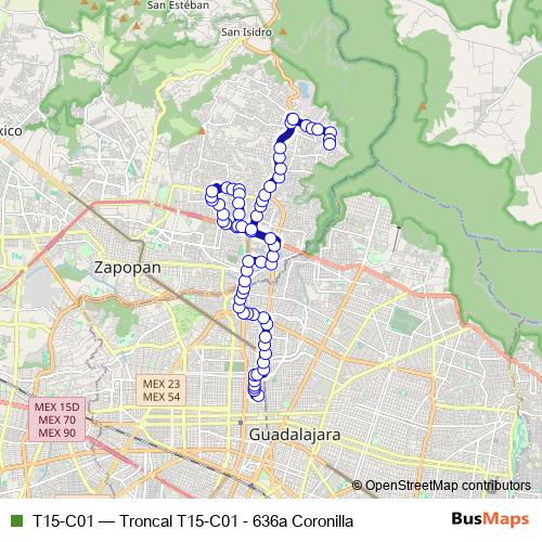 T15-C01 bus Line Map