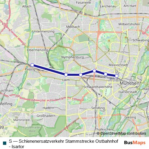 S bus Line Map