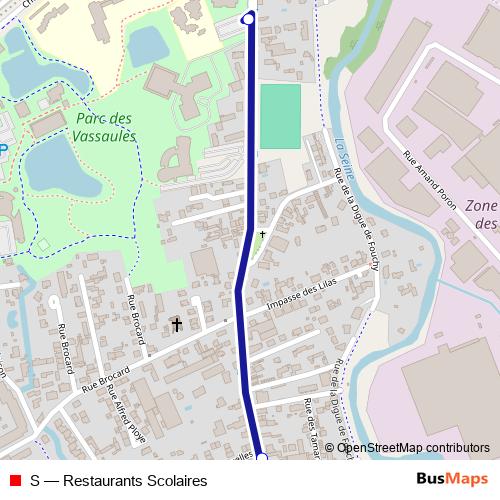 S bus Line Map