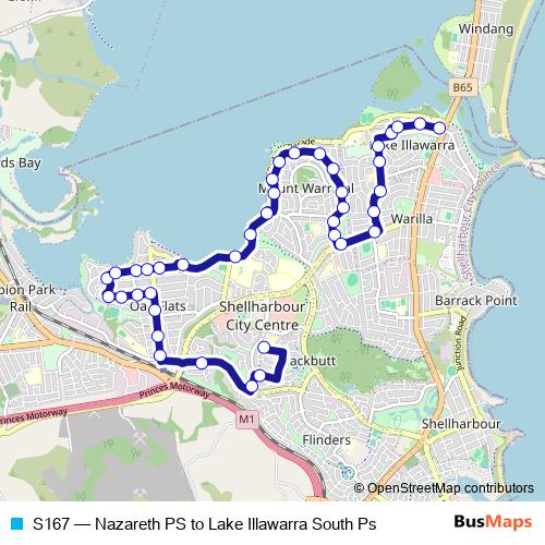 S167 bus Line Map