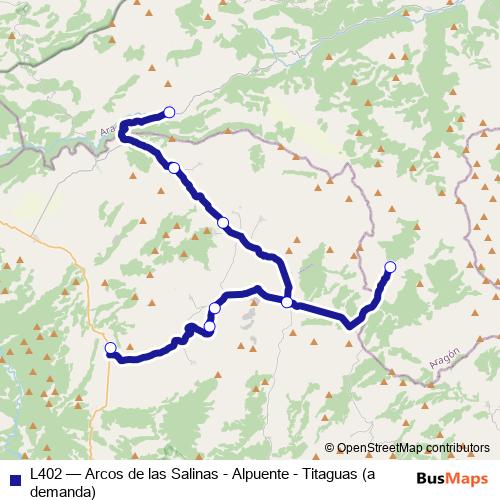 L402 bus Line Map