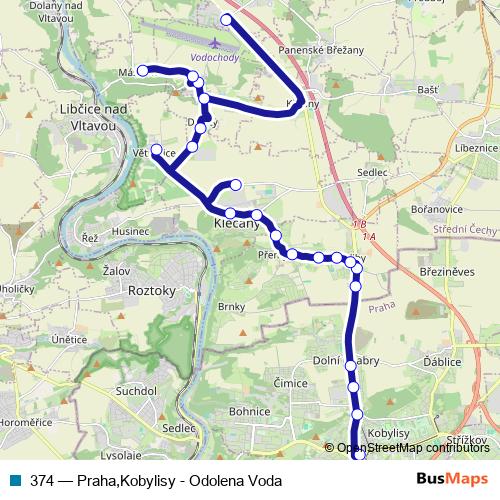 374 bus Line Map