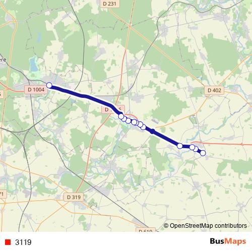 3119 bus Line Map