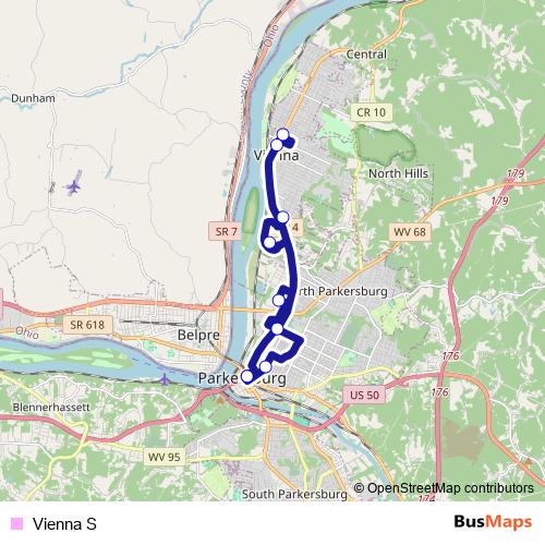 Vienna S bus Line Map