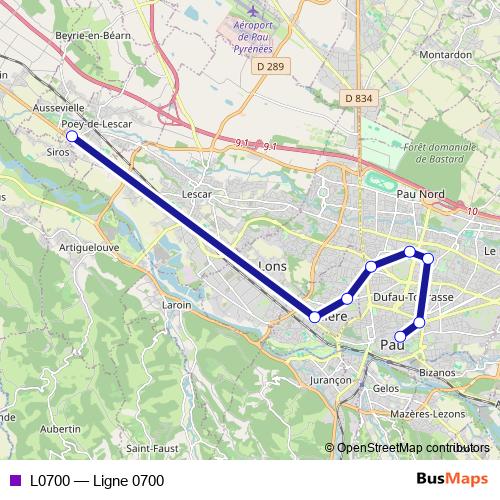L0700 bus Line Map