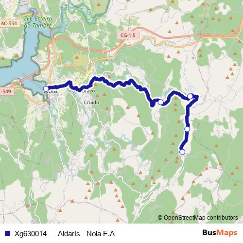 Xg630014 bus Line Map