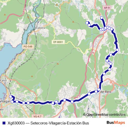 Xg830003 bus Line Map
