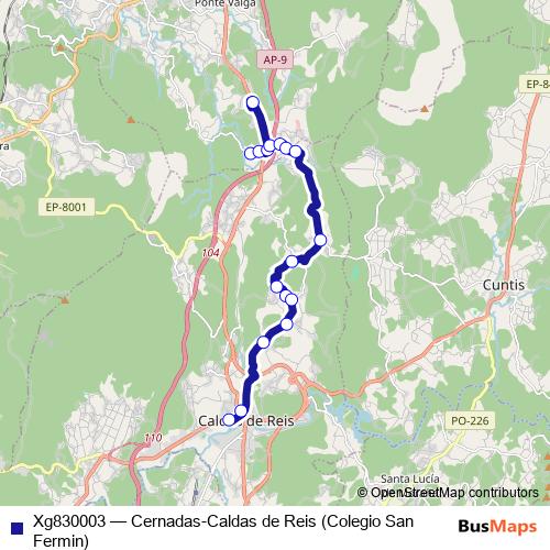 Xg830003 bus Line Map