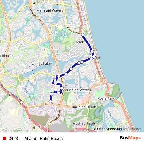 3423 bus Line Map