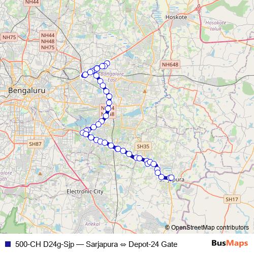 500-CH D24g-Sjp bus Line Map