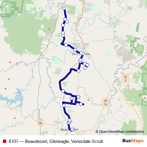 6101 bus Line Map