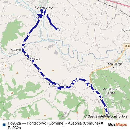 Po932a bus Line Map