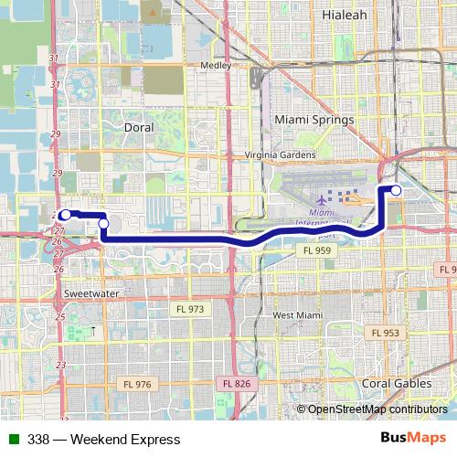 338 bus Line Map