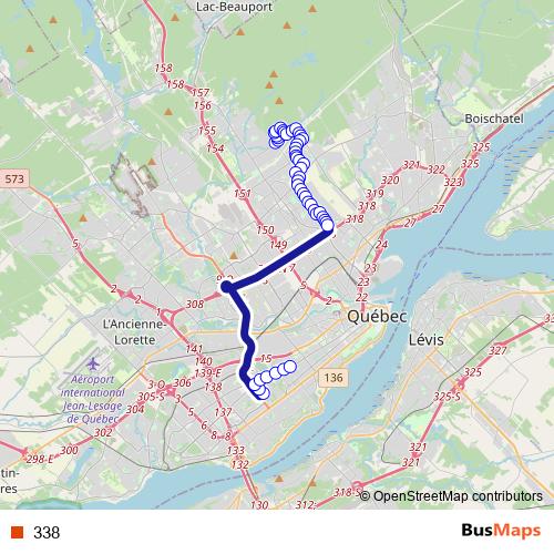 338 bus Line Map