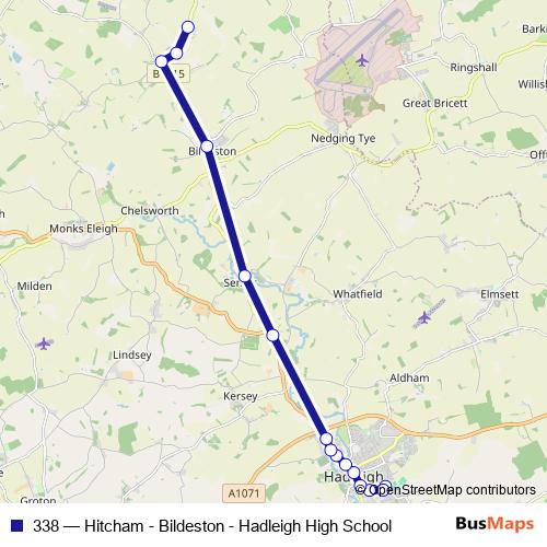 338 bus Line Map