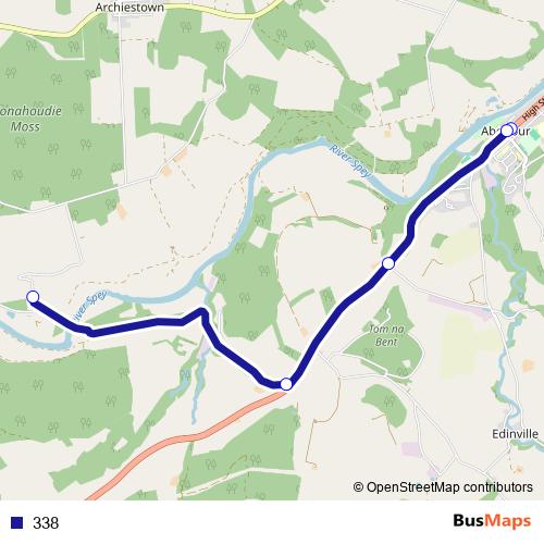 338 bus Line Map