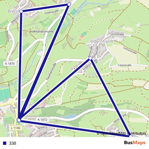 338 bus Line Map