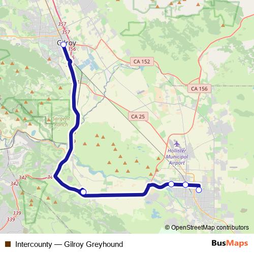 Intercounty bus Line Map