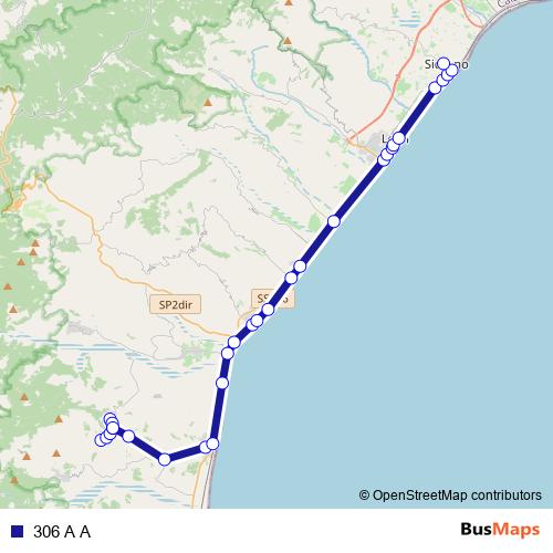 306 A A bus Line Map