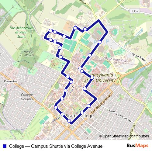 College bus Line Map