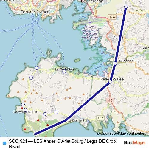 SCO 924 bus Line Map