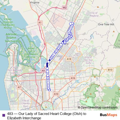 483 bus Line Map