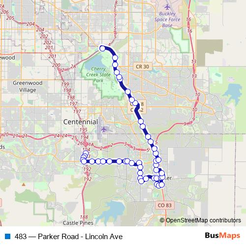 483 bus Line Map