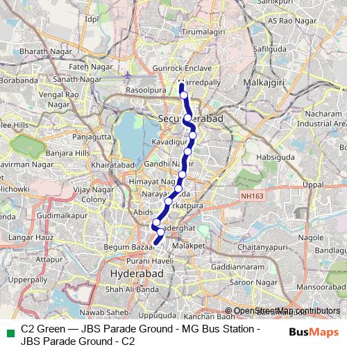 C2 Green metro Line Map