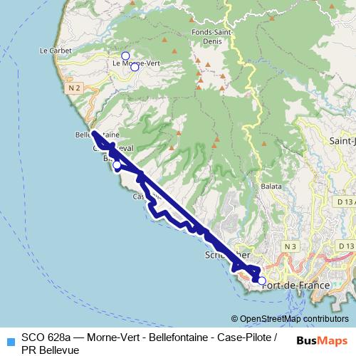 SCO 628a bus Line Map