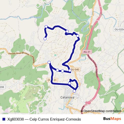 Xg603038 bus Line Map