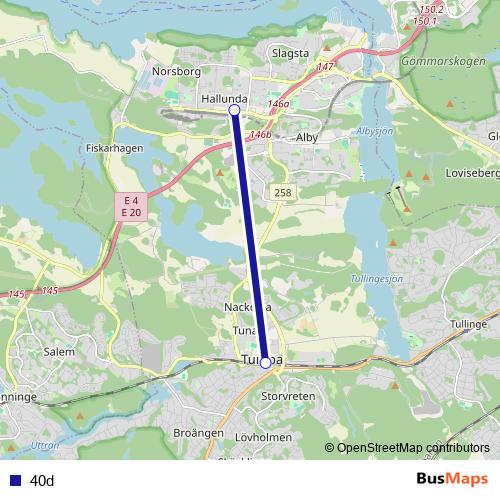 40d bus Line Map