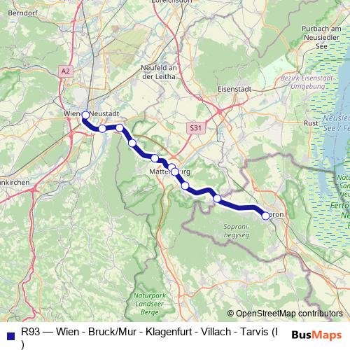 R93 rail Line Map