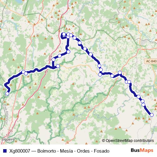 Xg800007 bus Line Map