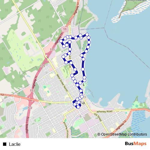 Laclie bus Line Map