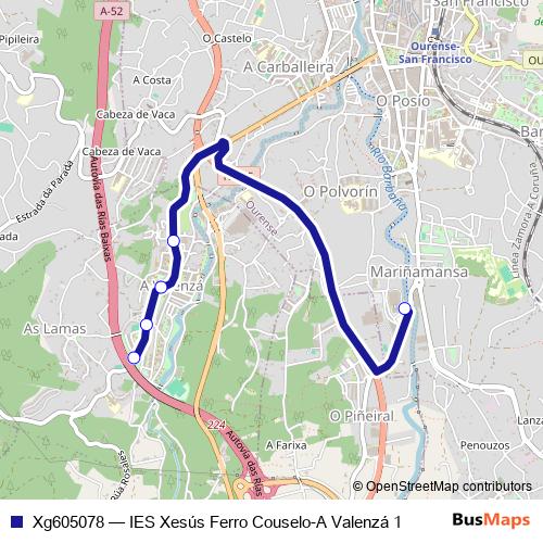 Xg605078 bus Line Map
